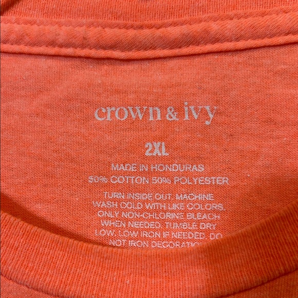 Crown & Ivy Men's Bright Coral Tee - Picture 2 of 5